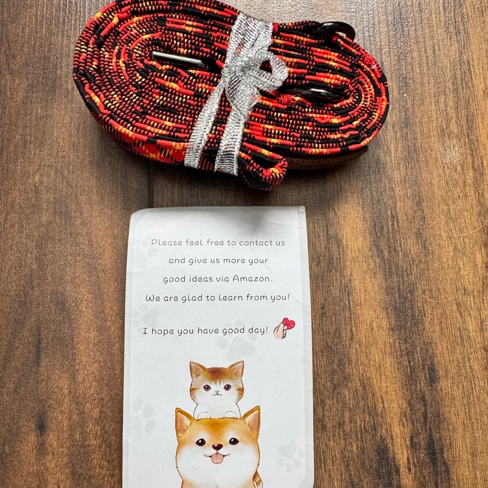 Red and Black Plaid Dog Leash